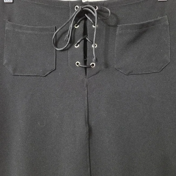 Y2k Goth Whimsigoth high side split black maxi skirt size Small - Picture 3 of 10